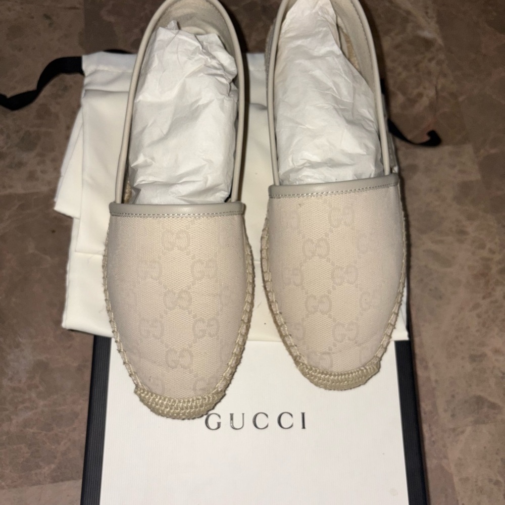Gucci Cream Espadrilles